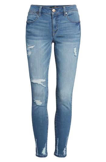 Women's 1822 Denim Ripped Skinny Ankle Jeans - Blue