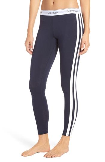 Women's Calvin Klein Stripe Lounge Leggings - Blue