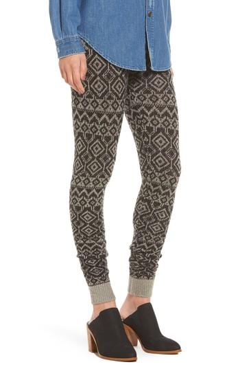 Women's Hue Fair Isle Sweater Leggings - Black