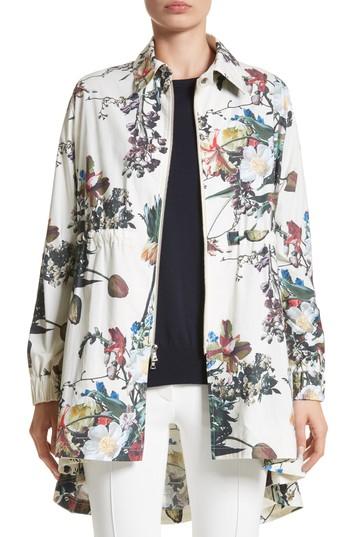 Women's Adam Lippes Floral Print Poplin Anorak - Ivory