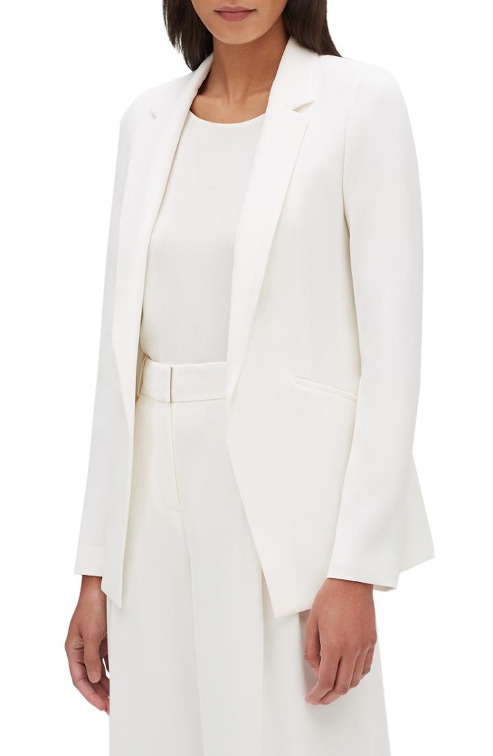 Women's Lafayette 148 New York Luther Finesse Crepe Jacket - White