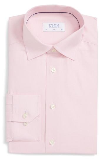 Men's Eton Slim Fit Solid Dress Shirt - Pink