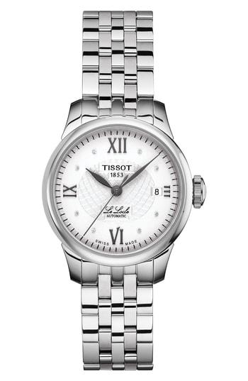 Women's Tissot Le Locle Automatic Lady Diamond Dial Bracelet Watch, 25mm