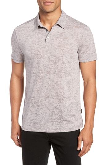 Men's John Varvatos Star Usa Burnout Fit Polo, Size Small - Pink