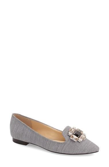 Women's Sole Society 'libry' Embellished Pointy Toe Flat