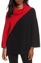 Women's Chaus Colorblock Cowl Neck Sweater - Red