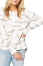 Women's Sanctuary Trixie Lace-up Camo Sweater - White