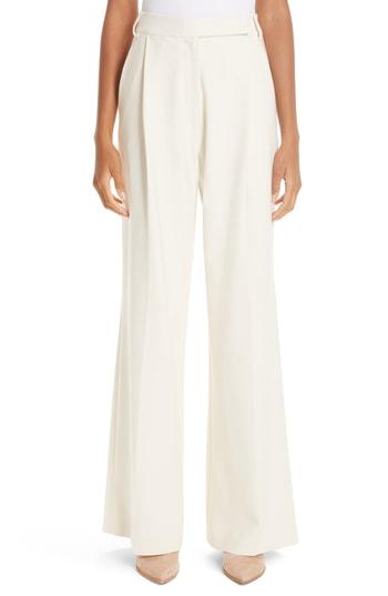 Women's Partow Wide Leg Crepe Pants - Ivory