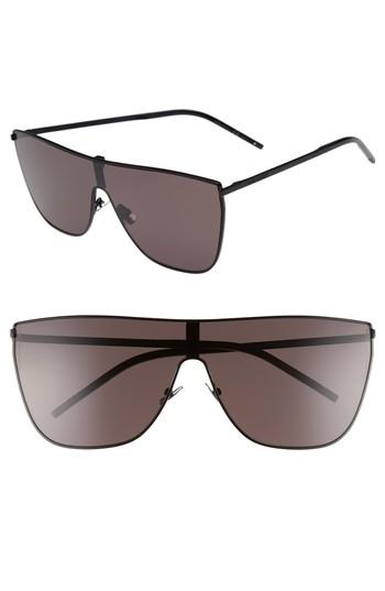 Men's Saint Laurent Sl1 Mask 70mm Sunglasses - Black