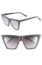 Women's Colors In Optics Metropolian 55mm Flat Top Sunglasses - Black/ Sparkle