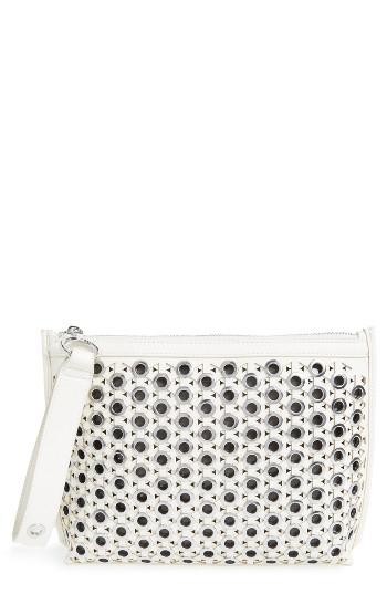 Sam Edelman Skyler Faux Leather Clutch - White