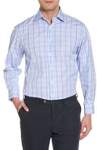 Men's Nordstrom Men's Shop Traditional Fit Plaid Dress Shirt .5 32/33 - Purple