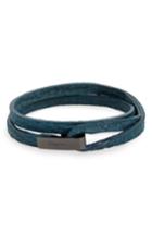 Men's Salvatore Ferragamo Double Wrap Leather Bracelet