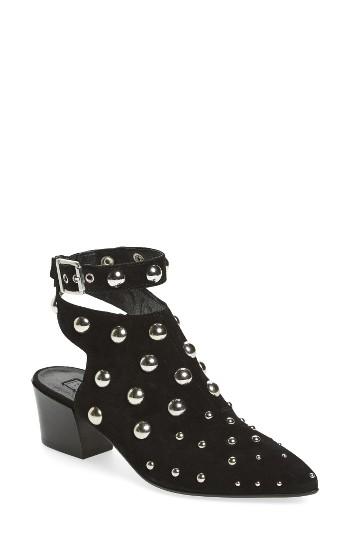 Women's Topshop Madness Studded Wraparound Bootie .5us / 39eu - Black