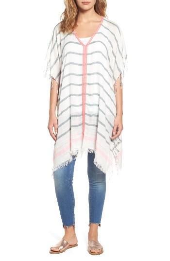 Women's Sole Society Stripe Poncho, Size - Pink