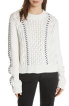 Women's La Ligne Cotton Fisherman Sweater - White