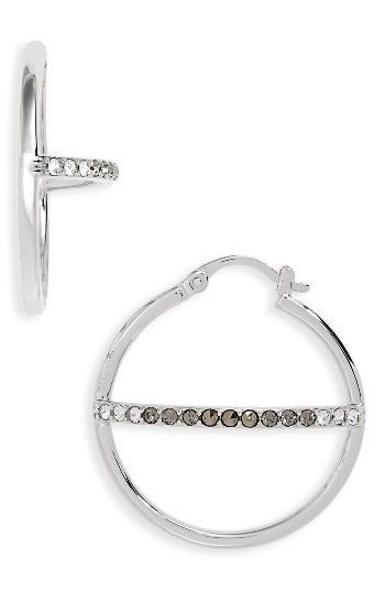Women's Judith Jack Silver Sparkle Hoop Earrings