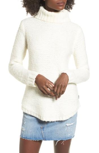 Women's Rvca Kinks Turtleneck Sweater - Ivory