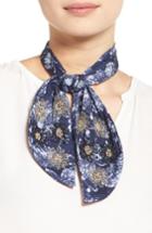 Women's Collection Xiix Pretty In Floral Neckerchief, Size - Blue