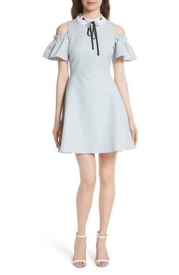 Women's Ted Baker London Cold Shoulder Skater Dress - Blue