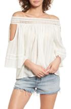 Women's Sun & Shadow Off The Shoulder Top - Ivory