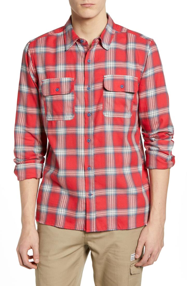 Men's Hurley Syd Dri-fit Plaid Sport Shirt - Red