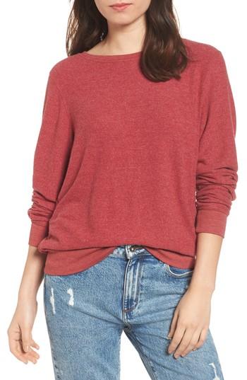 Women's Wildfox 'baggy Beach Jumper' Pullover, Size - Burgundy