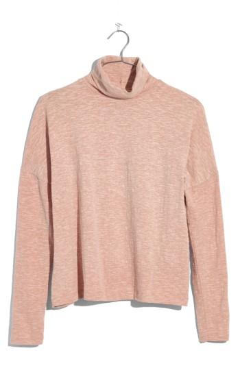 Women's Madewell Boxy Turtleneck Top - Pink