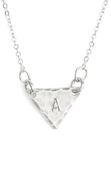 Women's Nashelle Sterling Silver Initial Mini Triangle Necklace