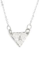 Women's Nashelle Sterling Silver Initial Mini Triangle Necklace
