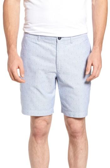 Men's Original Penguin Dobby Dot Slim Fit Oxford Shorts - Blue