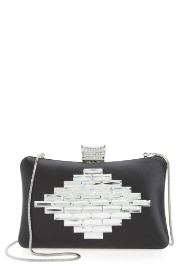 Badgley Mischka Aero Satin Clutch - Black