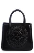 Balmain Mini Glace Leather Top Handle Bag -