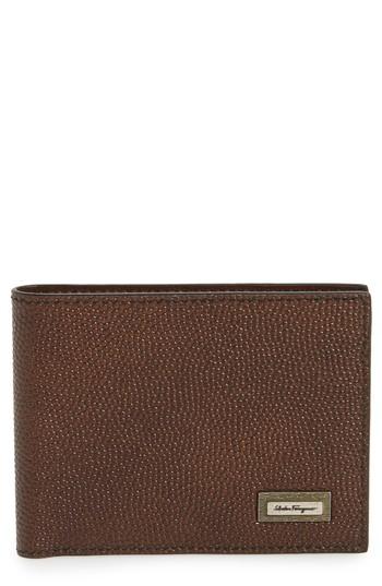 Men's Salvatore Ferragamo Evolution Leather Wallet - Brown