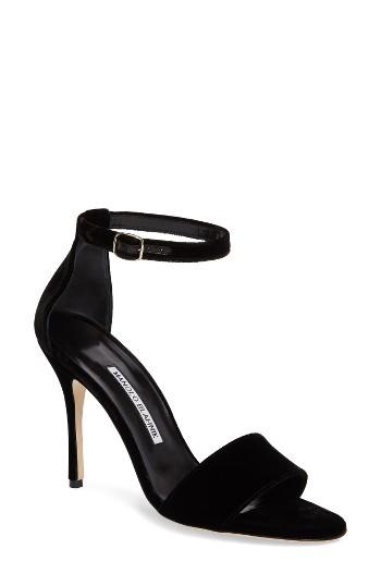 Women's Manolo Blahnik Tres Sandal Us / 34eu - Black