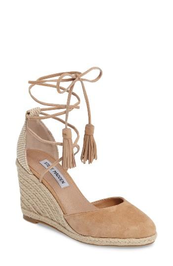 Women's Steve Madden Bestow Wraparound Wedge M - Brown