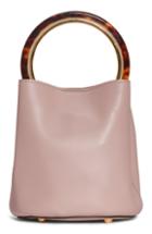 Marni Ring Handle Leather Bucket Bag - Pink
