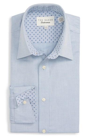 Men's Ted Baker London 'morrell' Trim Fit Texture Dress Shirt