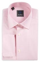 Men's David Donahue Regular Fit Plaid Dress Shirt .5 34/35 - Pink
