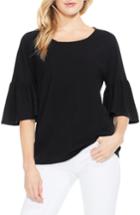 Women's Two By Vince Camuto Relaxed Bell Sleeve Cotton Tee - Black