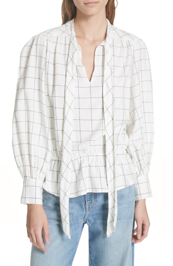 Women's Joie Pitrel Plaid Blouson Top