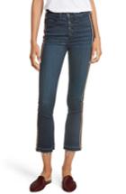 Women's Veronica Beard Carolyn Tuxedo Stripe Baby Boot Crop Jeans - Blue