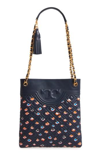 Tory Burch Fleming Swingpack Leather Crossbody Bag - Blue