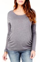 Women's Ingrid & Isabel Ruched Side Maternity Top - Grey