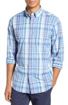 Men's Southern Tide Siesta Intercoastal Regular Fit Plaid Performance Sport Shirt - Blue