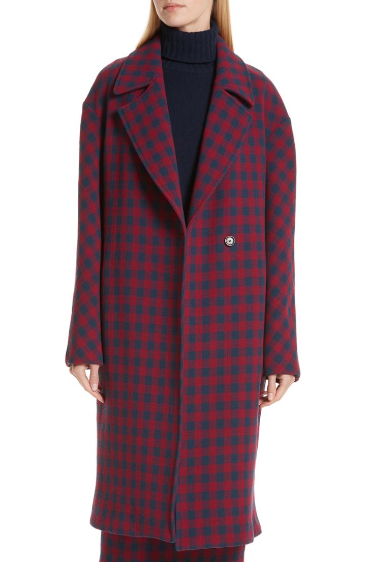 Women's A.l.c. Copeland Check Crepe Coat