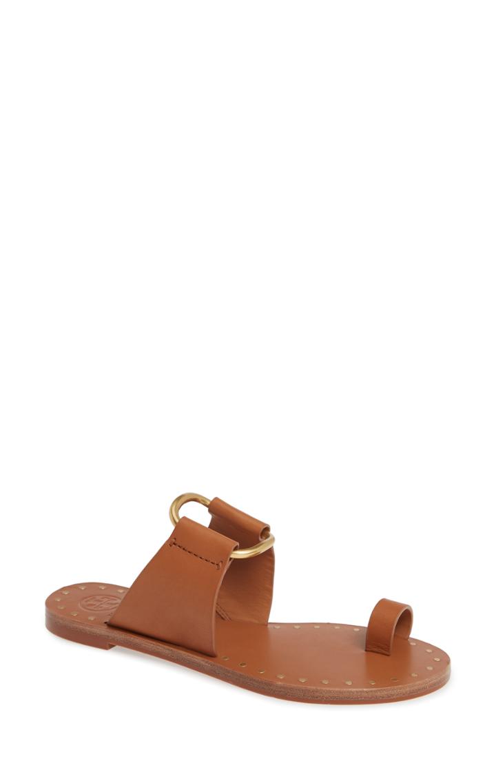 Women's Tory Burch Ravello Toe Ring Sandal M - Brown