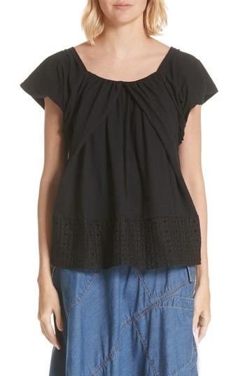 Women's Tricot Comme Des Garcons Back Bow Tee - Black