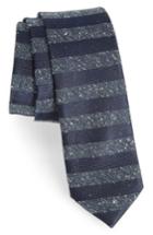 Men's The Tie Bar Meter Stripe Nep Silk Tie, Size - Blue