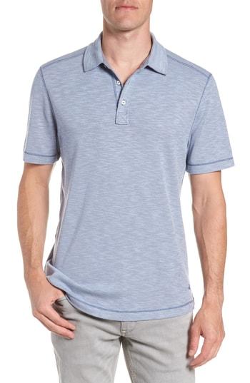 Men's Tommy Bahama Boardwalk Slub Knit Polo - Blue